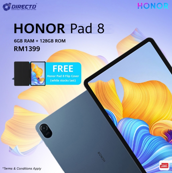 HONOR Pad 8 [6GB RAM | 128GB ROM] FREE Honor Flip Cover