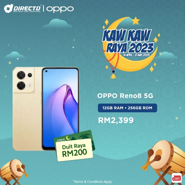 Picture of OPPO Reno8 5G | Reno 8 5G [12GB RAM + 256GB ROM] KAW KAW RAYA 2023🌙