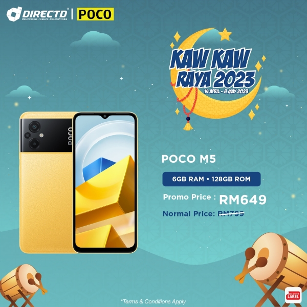 Picture of POCO M5 | 90Hz | 5000 mAh | 18W Fast Charging | KAW KAW RAYA 2023🌙