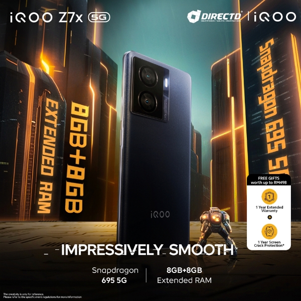 Picture of [NEW] iQOO Z7x 5G | Ready Stock + Free Gifts worth up to RM498