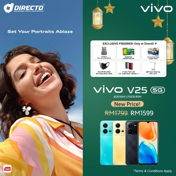 Picture of VIVO V25 5G [8GB+8GB RAM | 256GB ROM] NEW Price RM1599 + FREEBIES