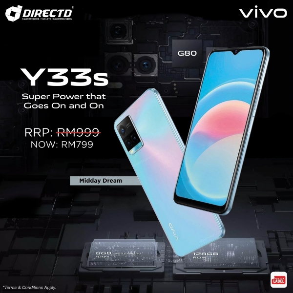Picture of VIVO Y33S (8GB RAM | 128GB ROM | 50MP Camera) with RM200 REBATE