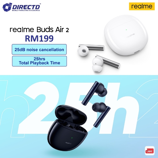 Picture of realme Buds Air 2 (88ms super low latency | Dual mic | ANC) Original by realme Malaysia