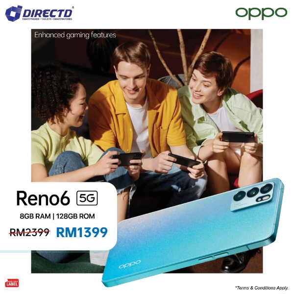 Picture of OPPO Reno6 5G | Reno 6 5G  (8GB RAM | 128GB ROM) PROMO RM1399💚