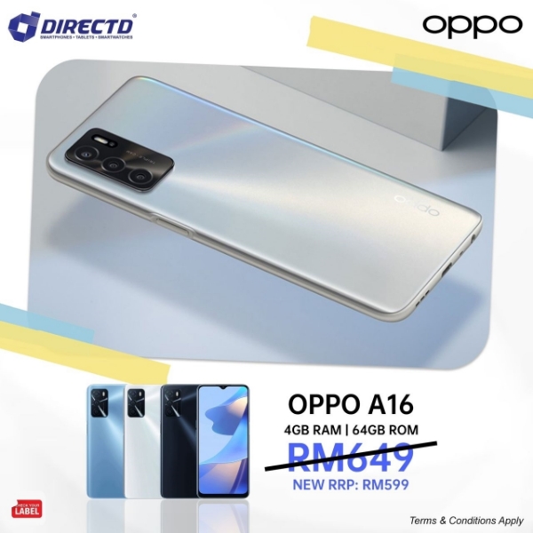 Picture of OPPO A16 [4GB RAM | 64GB ROM] Promo RM599