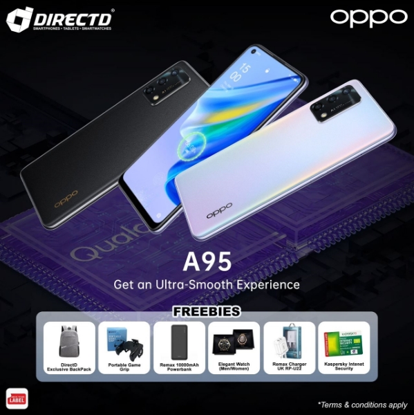 Picture of OPPO A95 [8GB RAM + 5GB RAM | 128GB ROM] ORIGINAL set +  AWESOME 6 FREEBIES