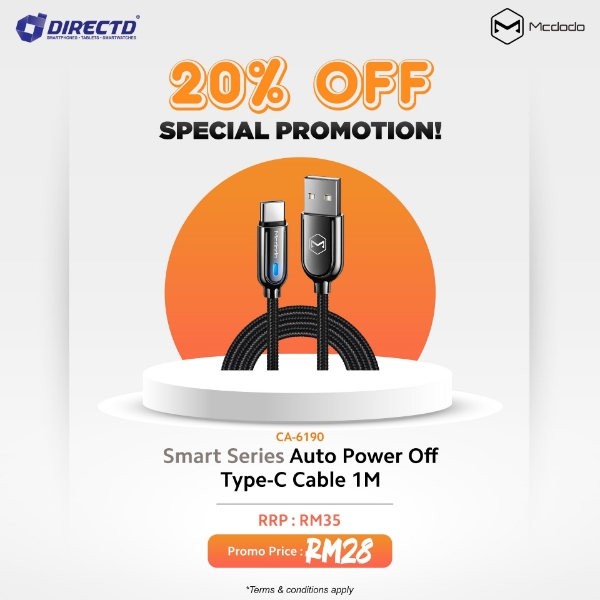 Picture of MCDODO Smart Series Auto Power Off Type-C Cable 