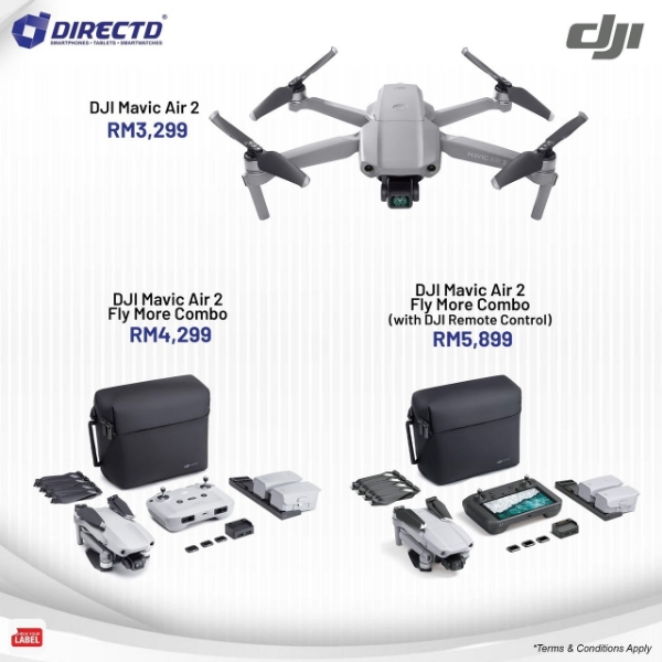 Picture of DJI Mavic Air 2 | Mavic Air 2 Fly More Combo - Official product by DJI Malaysia