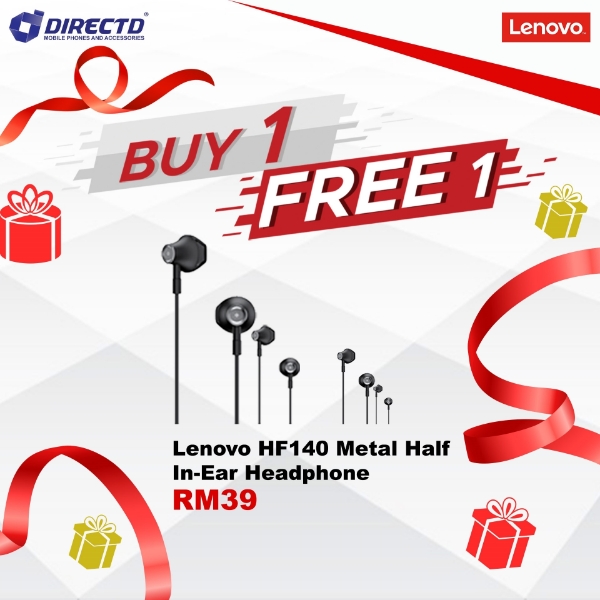 Picture of ORIGINAL LENOVO Metal Half In-Ear Headphone (HF140) BUY 1 FREE 1 DEAL