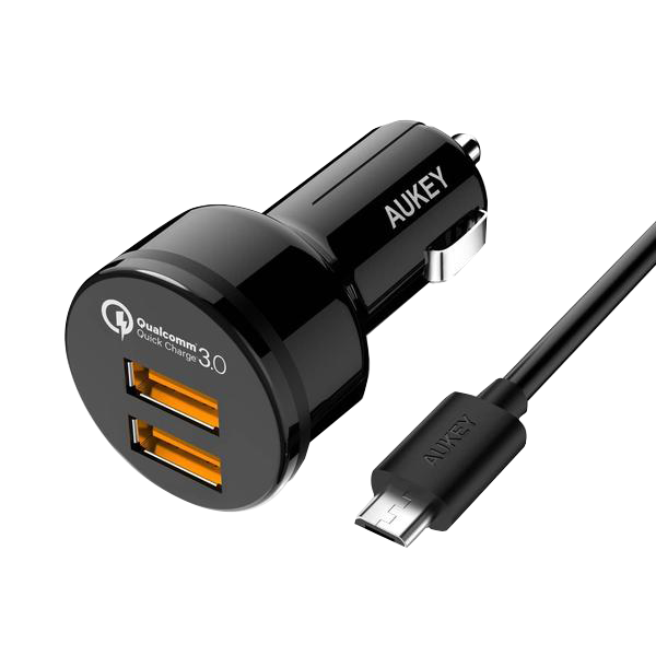 Picture of AUKEY 36W Dual Port Qualcomm Quick Charge 3.0 Car Charger