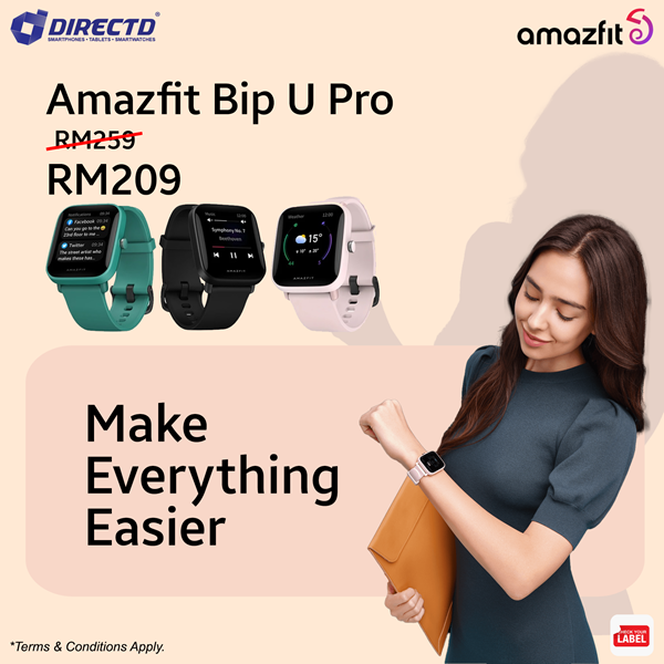 DirectD Retail & Wholesale Sdn. Bhd. - Online Store. AMAZFIT BIP U PRO -  ORIGINAL 1 year 1-to-1 exchange warranty