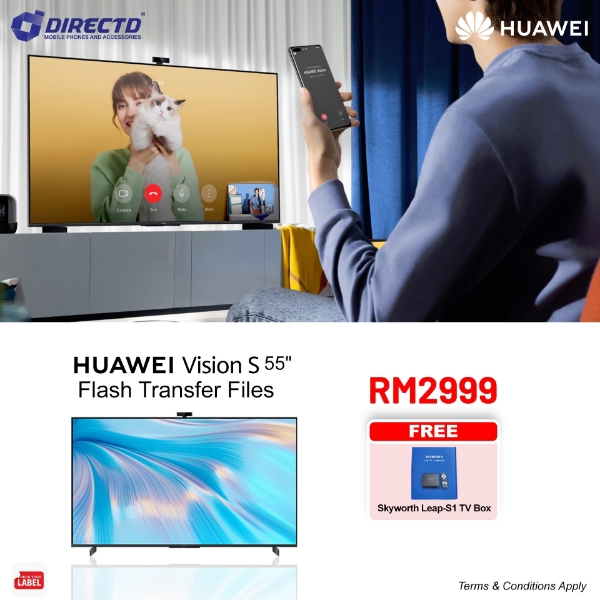 Picture of HUAWEI Vision S (55” | 4K UHD | 13MP Magnetic Camera) ORIGINAL by HUAWEI Msia! Ready stock! EXCLUSIVE FREE GIFT!