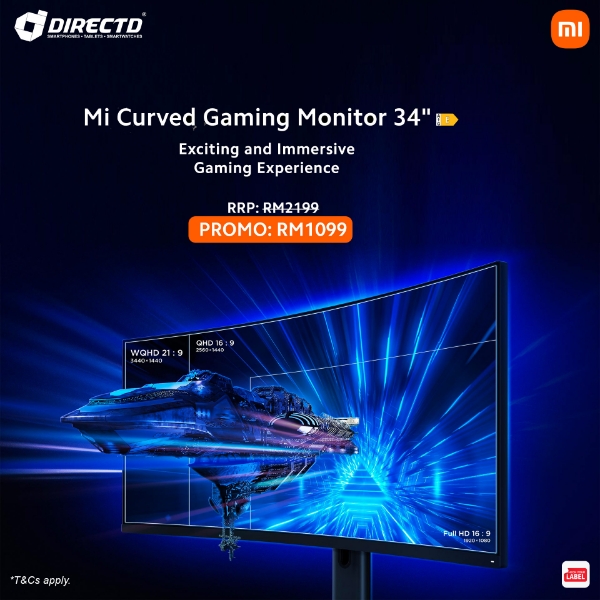 DirectD Retail & Wholesale Sdn. Bhd. - Online Store. Xiaomi Mi Curved  Gaming Monitor 34 (144Hz, 2K resolution