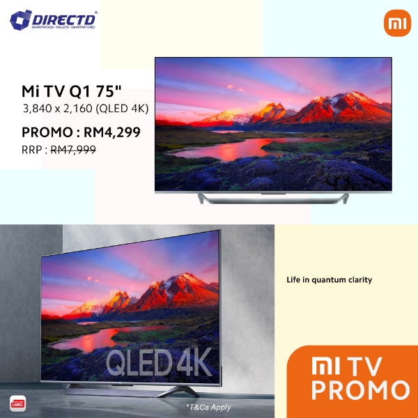 Picture of [RM3700 OFF] Xiaomi Mi TV Q1 75" (Premium 4K Smart TV) OFFICIAL by XIAOMI Malaysia