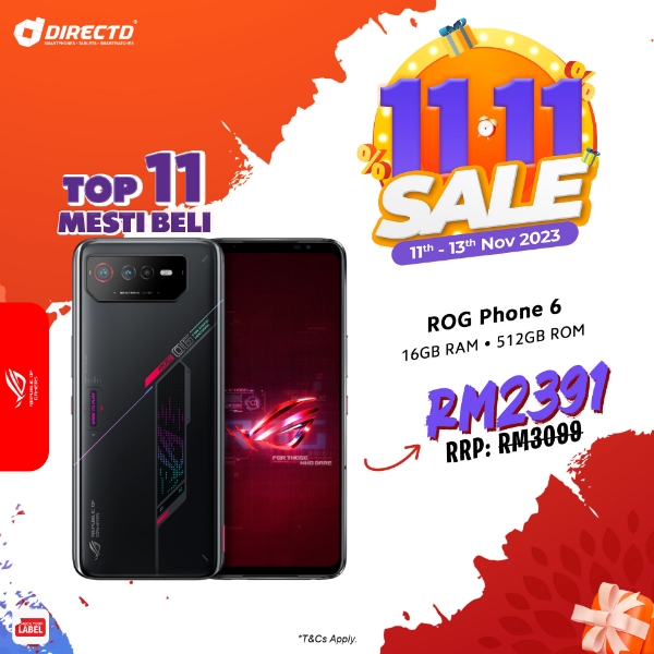 Picture of [11.11 SALE 2023] ASUS ROG Phone 6 (16GB RAM | 512GB ROM) 