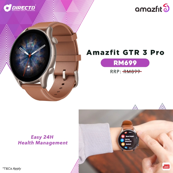 Smartwatch Amazfit Gtr 3 Pro 46mm Black O R I G I N A L