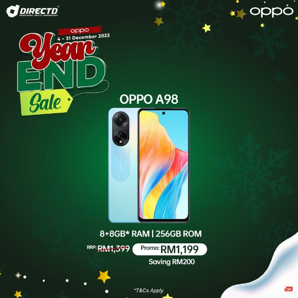 DirectD Retail & Wholesale Sdn. Bhd. - Online Store. [NEW] OPPO A98 5G  [8+8GB RAM