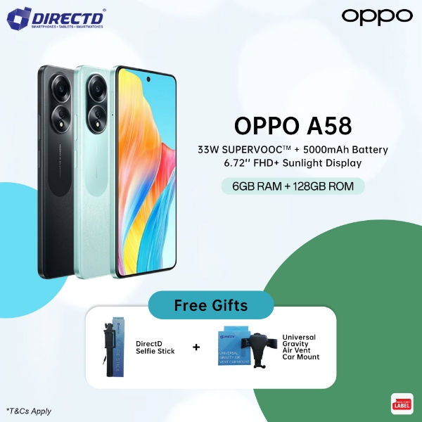 DirectD Retail & Wholesale Sdn. Bhd. - Online Store. OPPO A58 [6GB RAM