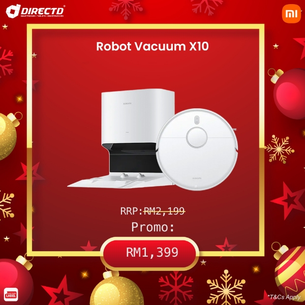 Xiaomi Robot Vacuum X10, Mi Malaysia Warranty