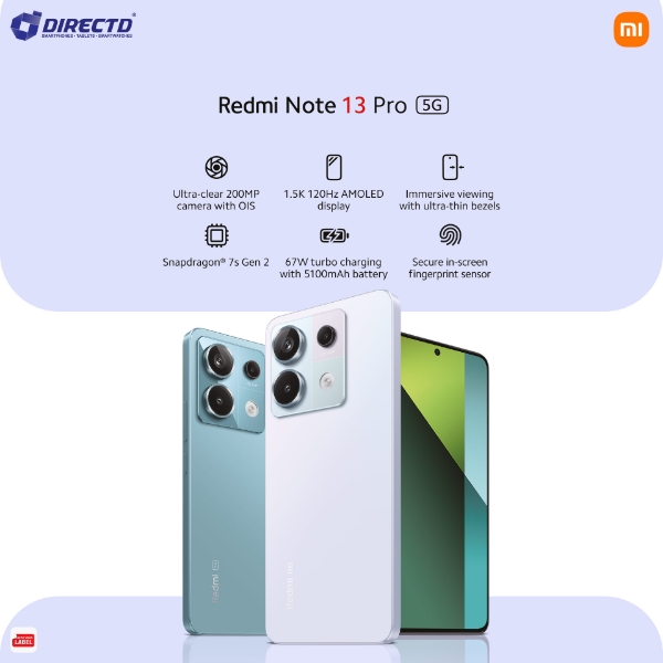 Picture of 🆕Redmi Note 13 Pro 5G [8GB RAM | 256GB ROM] + 🎁FREE DirectD Bonus worth RM649
