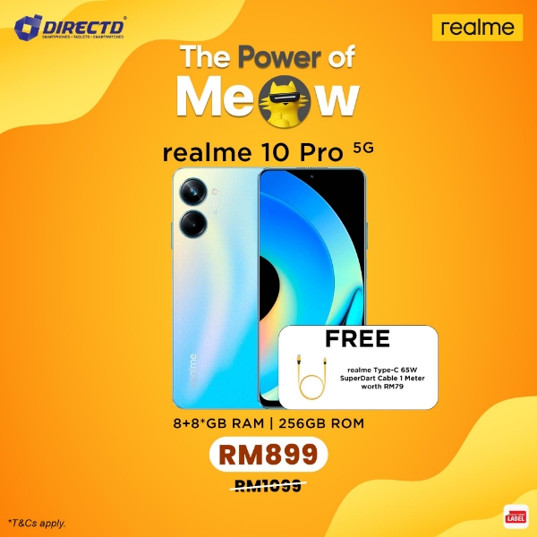 Picture of [RM200 OFF] realme 10 Pro 5G [8GB RAM | 256GB ROM]