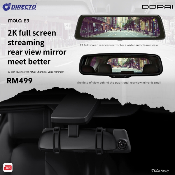 Picture of DDPAI mola E3 | 2K Full Screen Streaming Rear View Mirror Meet Better 