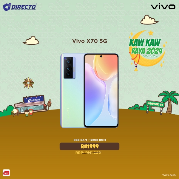 Picture of VIVO X70 5G [8GB+4GB RAM | 32MP Selfie] KAW KAW RAYA 2024