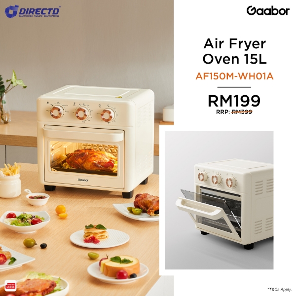 Picture of Gaabor Air Fryer 15L Oven Visible Durable Tempered Glass Double Layer Grill Multifunction Oven AF150M-WH01A