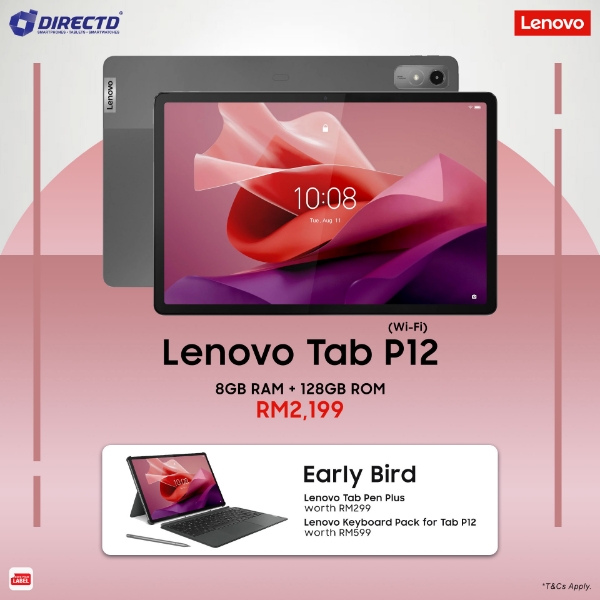Picture of 🆕Lenovo Tab P12 [8GB RAM | 128GB ROM] FREE Exclusive Gifts worth RM898