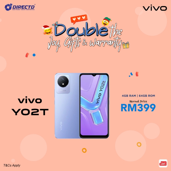 Picture of VIVO Y02T [4GB+4GB Extended RAM | 64GB/128GB ROM