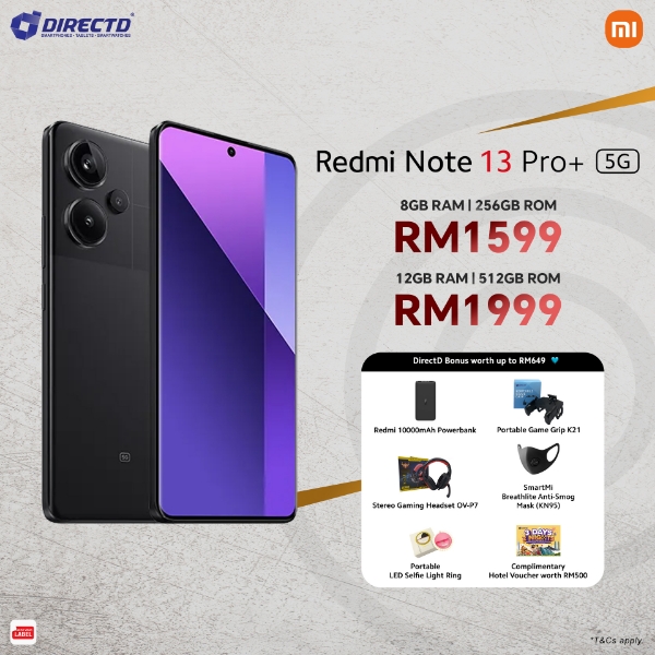 Picture of 🆕Redmi Note 13 Pro+ 5G [256GB/512GB ROM]+ 🎁FREE DirectD Bonus worth RM649