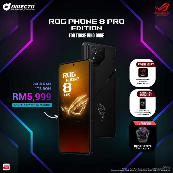 Picture of Asus ROG Phone 8 Pro Edition [24GB RAM | 1TB ROM] + Exclusive Gifts worth RM668