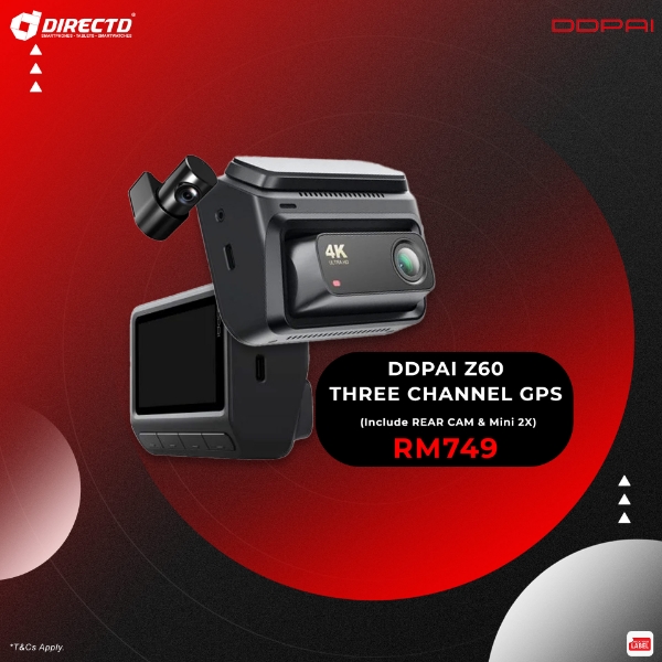 Picture of DDPAI Z60 THREE CHANNEL GPS  (Include REAR CAM & Mini 2X