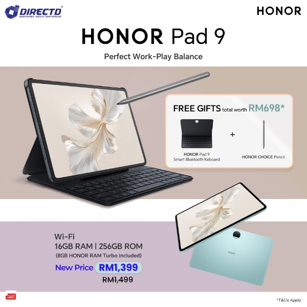 Picture of HONOR Pad 9 Wifi [8GB RAM | 256GB ROM] Free Gifts