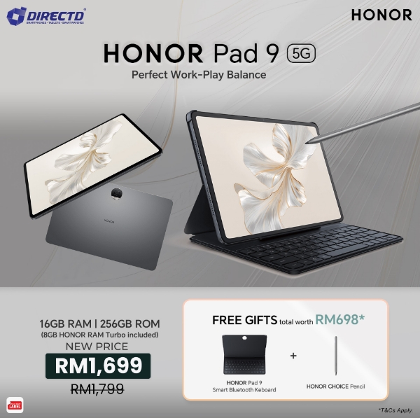 Picture of HONOR Pad 9 5G [8GB RAM | 256GB ROM] + FREEBIES
