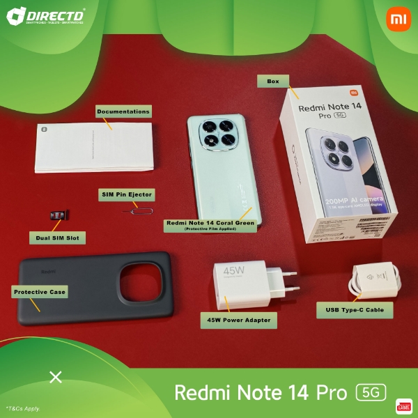 Picture of 🆕Redmi Note 14 Pro 5G [12GB RAM | 256GB ROM] + FREE GIFTS worth up to RM699*