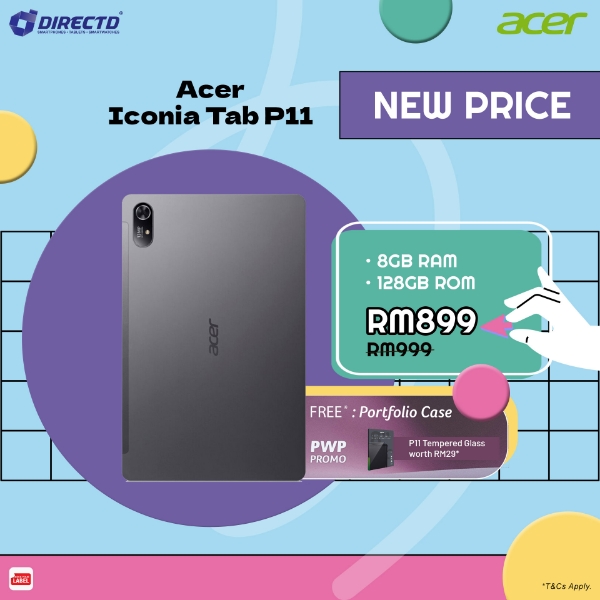 Picture of [NEW PRICE] ICONIA Tab P11 [8GB+128GB] 11-inch 2K WUXGA 90Hz Android 14