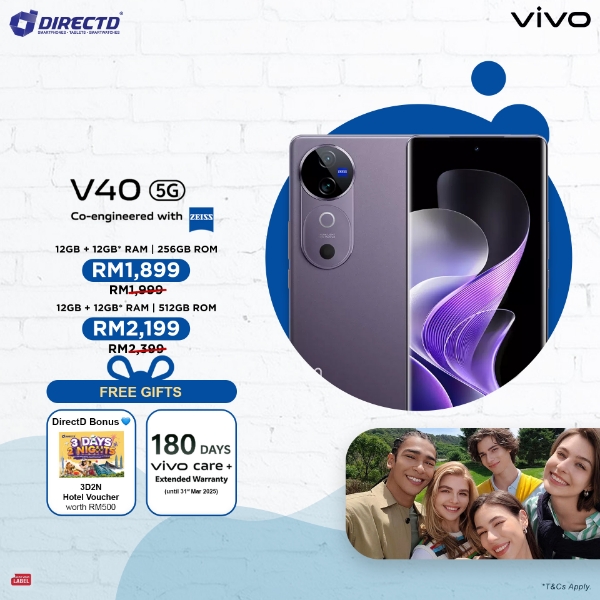 Picture of vivo V40 5G [256GB | 512GB] + Enjoy Free Gifts