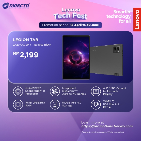 Picture of 🆕 Lenovo Legion Tab Gen 3 [16GB RAM | 512GB ROM]