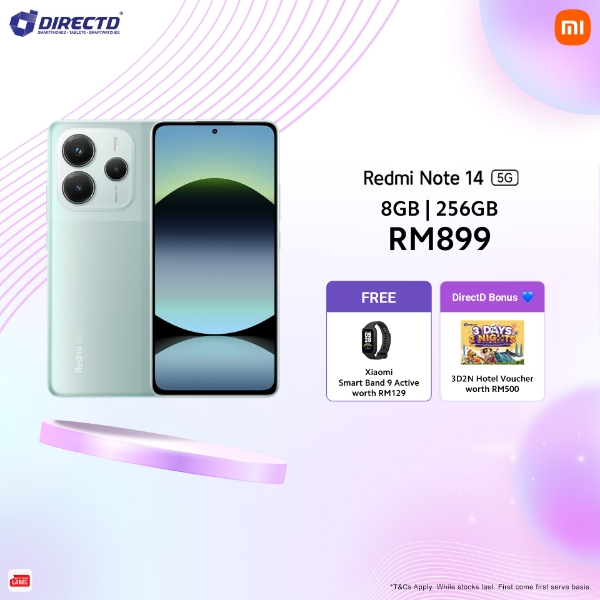 Picture of 🆕Redmi Note 14 5G [8GB RAM | 256GB ROM] + FREE DD bonus worth up to RM629*