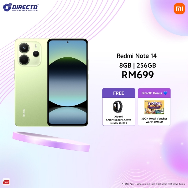 Picture of 🆕Redmi Note 14 [8GB RAM | 256GB ROM] + FREE DD bonus worth up to RM629*