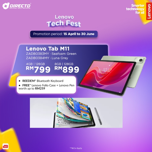 Picture of Lenovo Tab M11 [LTE | 4GB/8GB RAM | 128GB ROM] +FREEGIFT