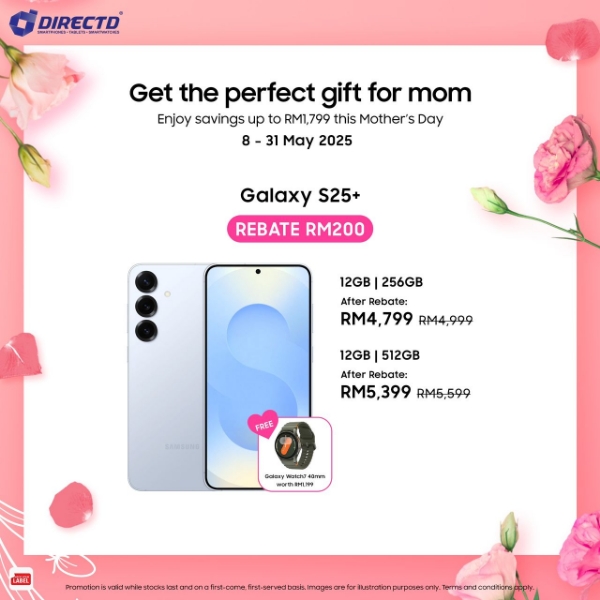 Picture of 🆕SAMSUNG Galaxy S25+ [256GB | 512GB]  Enjoy RM200 rebate + GET a FREE Galaxy Watch 7 40 mm worth RM1199😍