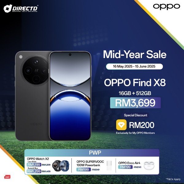 Picture of OPPO Find X8 [16GB RAM | 512GB ROM] Ready Stock