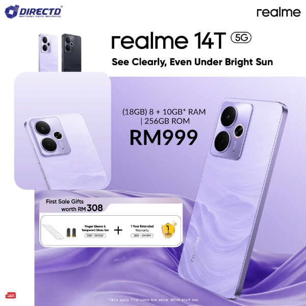 Picture of 🆕 realme 14T 5G [8GB RAM | 256GB ROM] +FREEBIES worth RM308