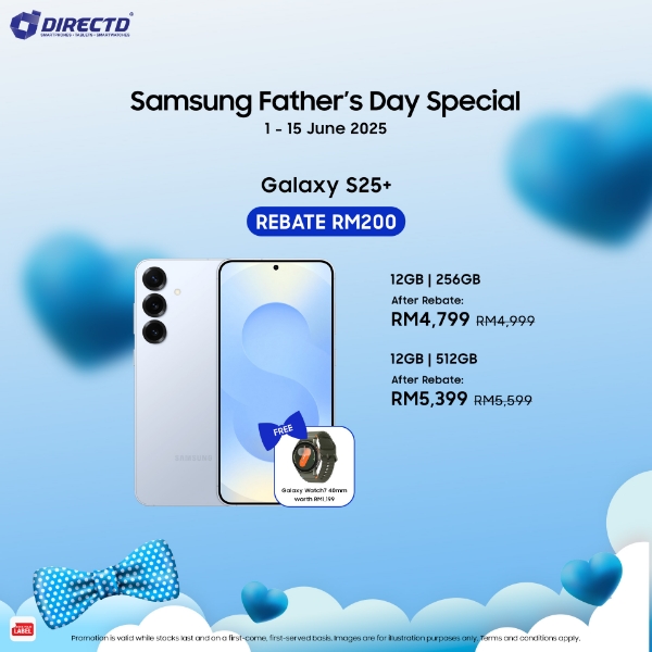 Picture of SAMSUNG Galaxy S25+ [256GB | 512GB]  Enjoy RM200 rebate + GET a FREE Galaxy Watch 7 40 mm worth RM1199😍