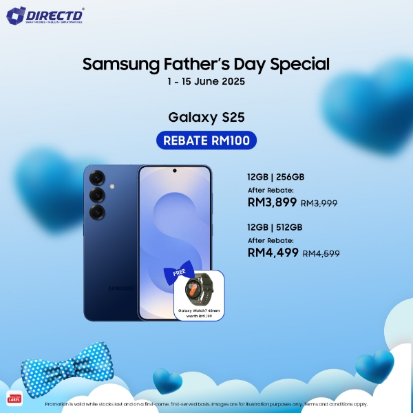 Picture of SAMSUNG Galaxy S25 [256GB | 512GB] Enjoy RM100 rebate + GET a FREE Galaxy Watch 7 40 mm worth RM1199😍