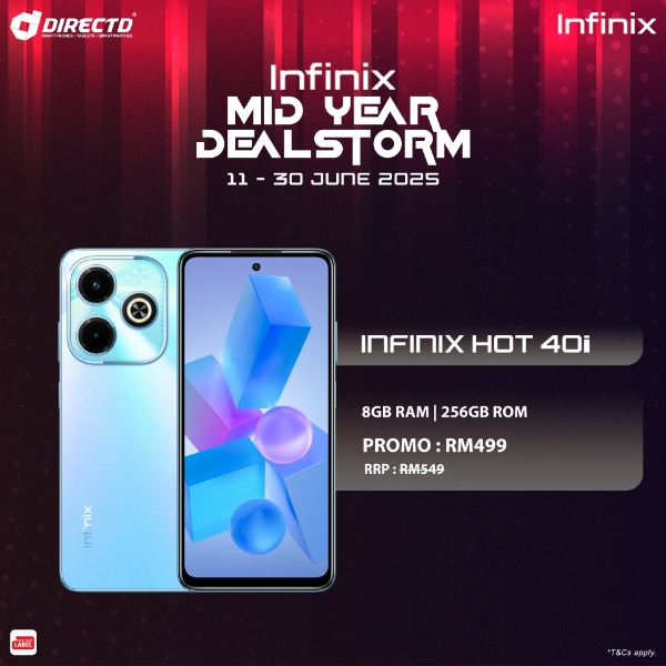 Picture of Infinix Hot 40i [8GB+8GB RAM | 256GB ROM] Ready Stock
