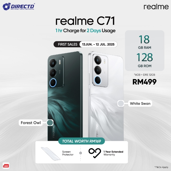 Picture of 🆕 realme C71 [6GB RAM | 128GB ROM] FREE GIFTS worth RM169