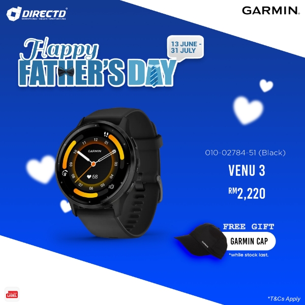 Picture of GARMIN - Venu 3 | Slate Stainless Steel Bezel with Black Case